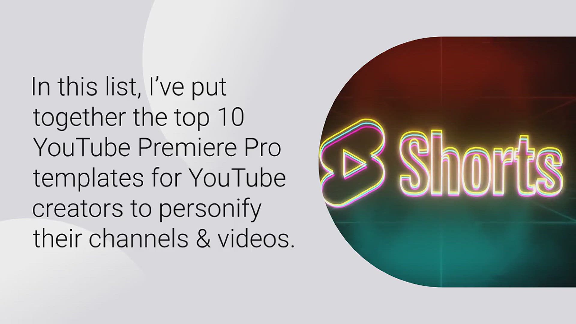 'Video thumbnail for Top 10 YouTube Premiere Pro Templates For YouTube Creators'