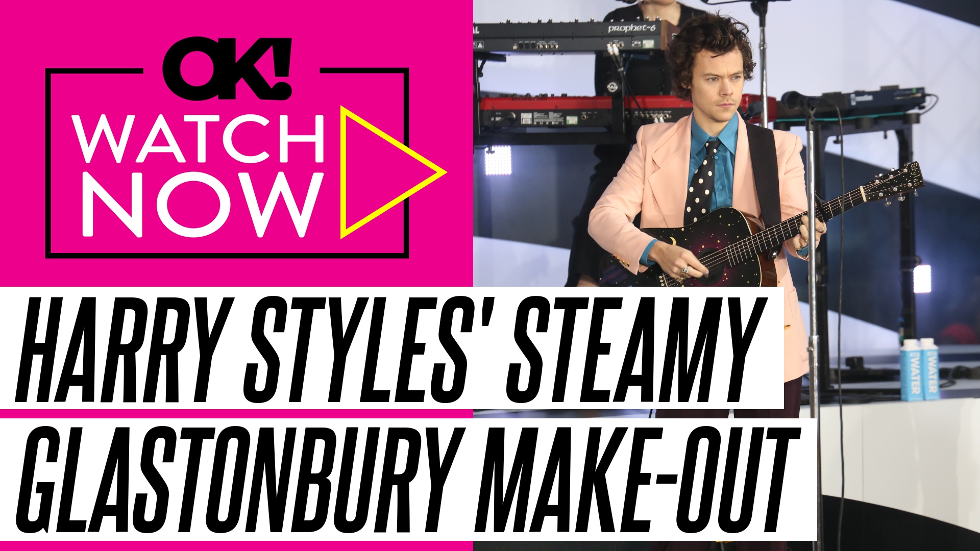 'Video thumbnail for Harry Styles Caught in Steamy Make-Out Session With Mystery Woman at Glastonbury Music Festival: Watch'