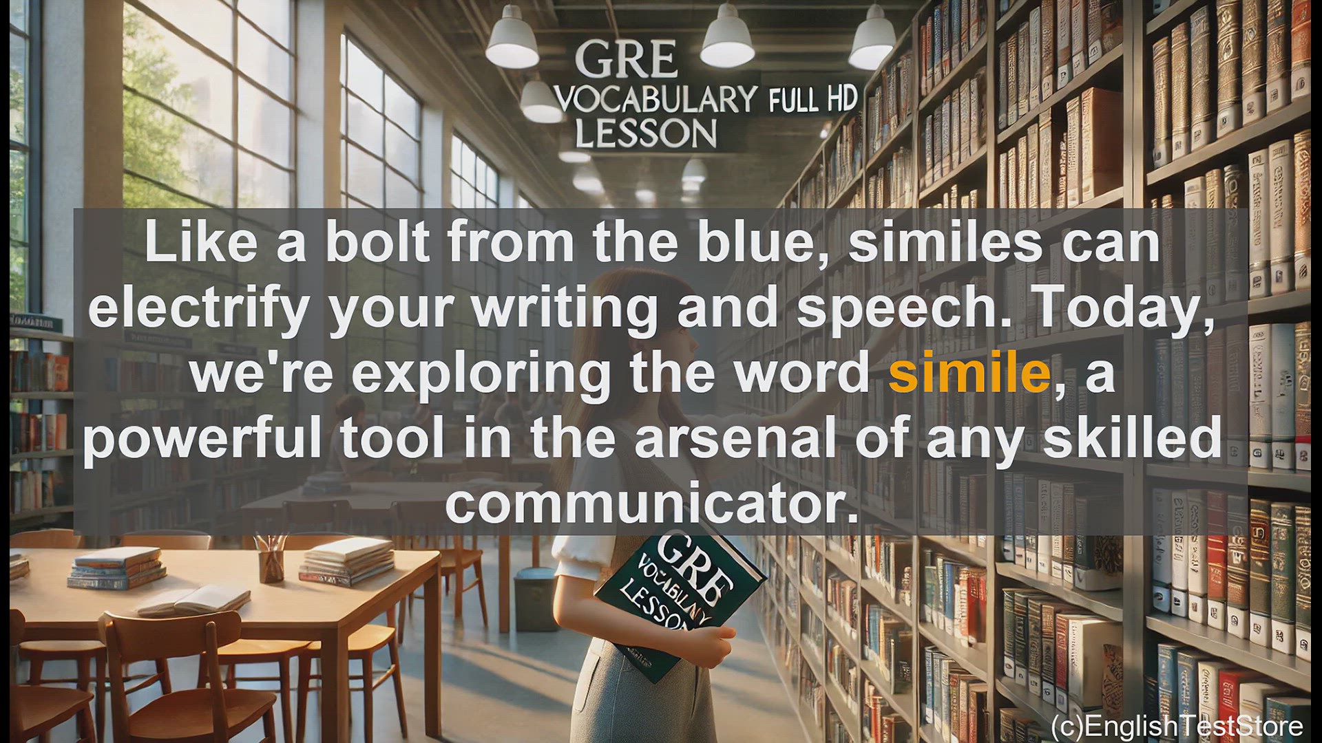 'Video thumbnail for GRE Vocabulary Lesson: Unleash the Power of Similes - A Masterclass'
