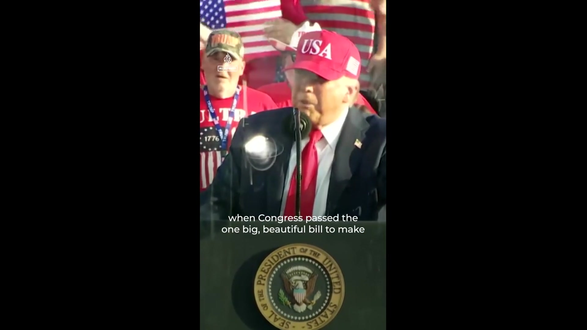 'Video thumbnail for Key moments as Trump's controversial mega-bill gets passed'