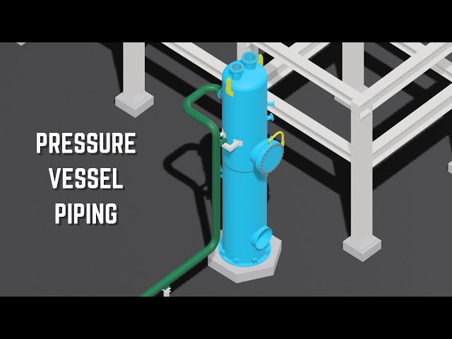 'Video thumbnail for Piping Stress Analysis on Pressure Vessel-2 (How to make piping design on vertical pressure vessel?)'