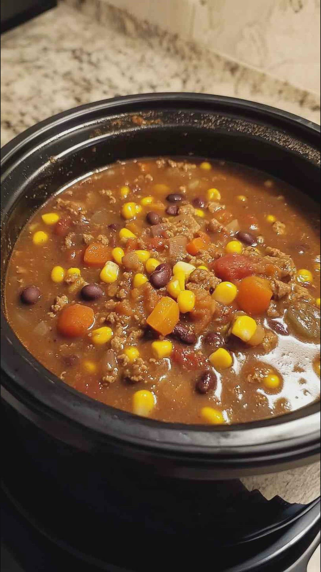 'Video thumbnail for Slow Cooker Black Bean and Corn Soup Recipe'