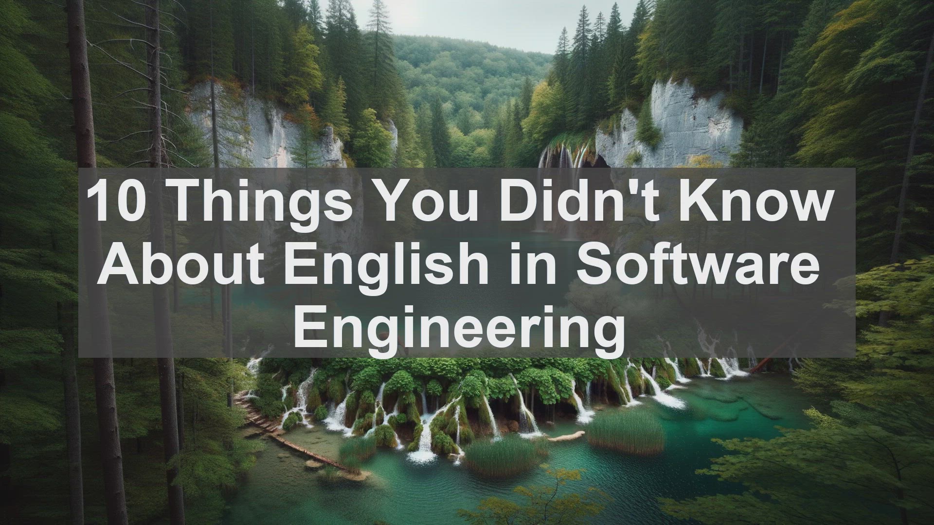 'Video thumbnail for 10 Things You Didn't Know About English in Software Engineering '