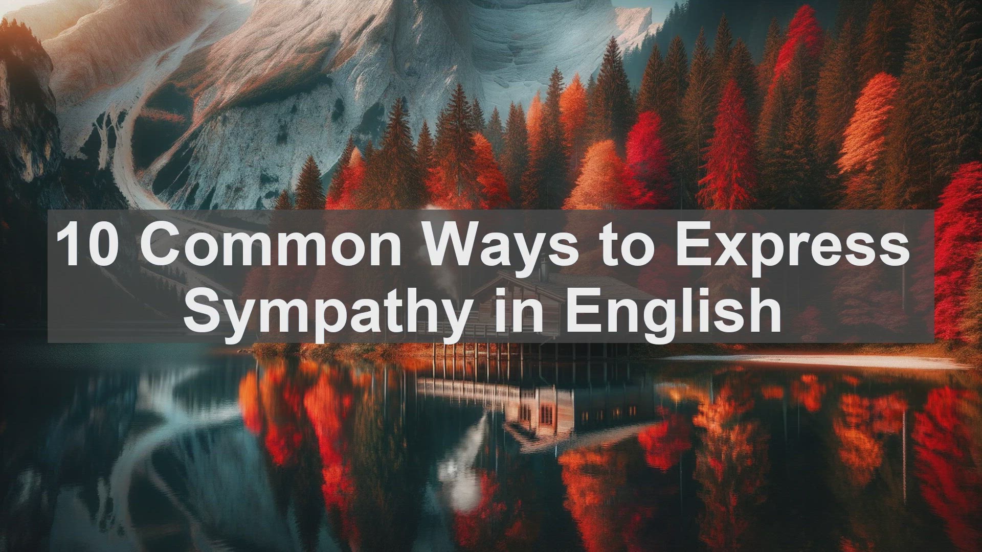 'Video thumbnail for 10 Common Ways to Express Sympathy in English '