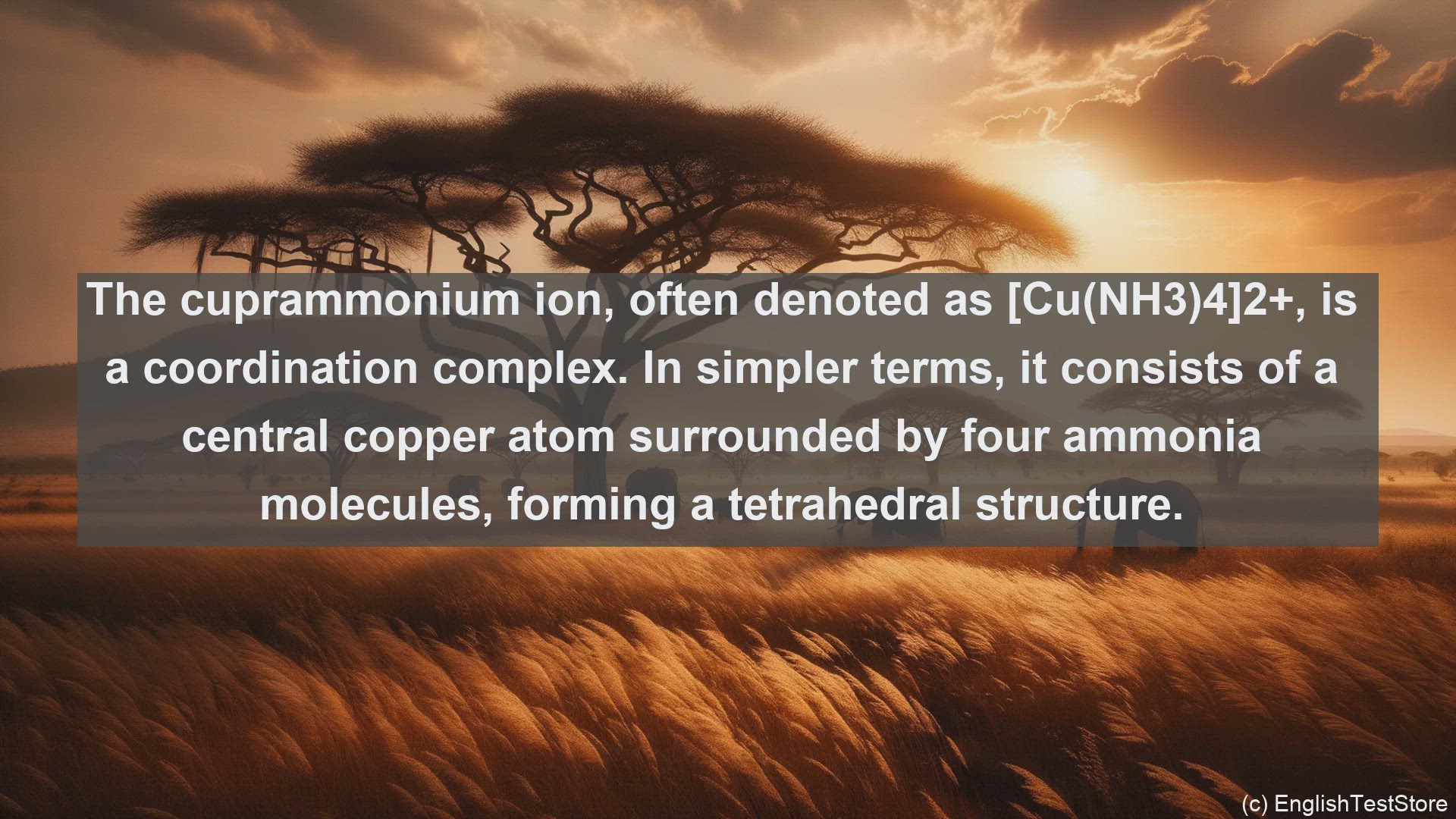 'Video thumbnail for Cuprammonium ion in science  definition and examples'