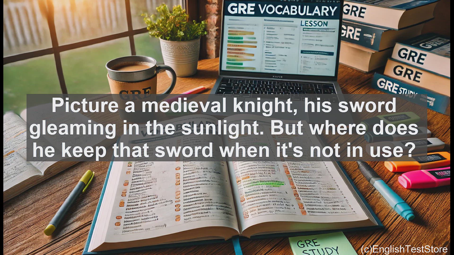 'Video thumbnail for GRE Vocabulary Lesson: The Sword's Sheath - Exploring the Meaning of 'Scabbard''