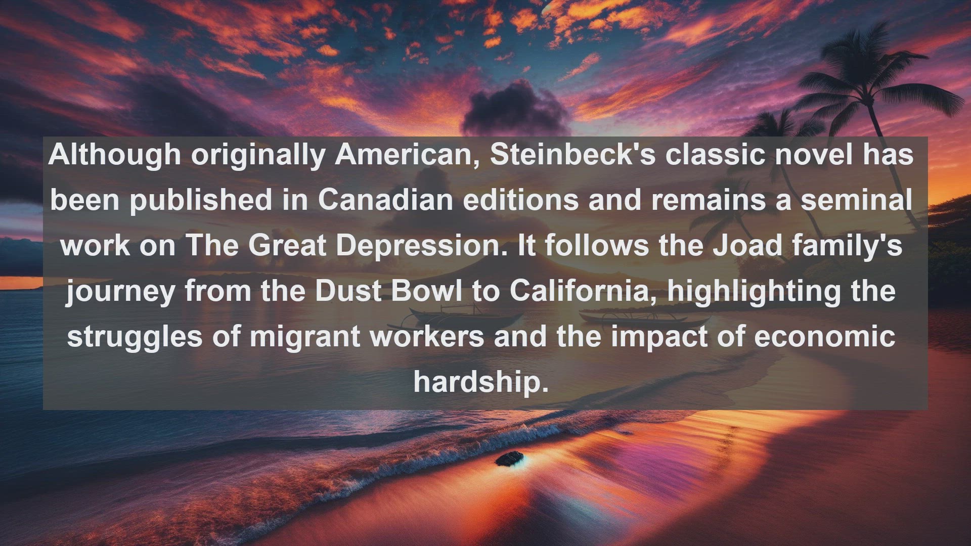 'Video thumbnail for Top 10 Canadian Novels on The Great Depression'