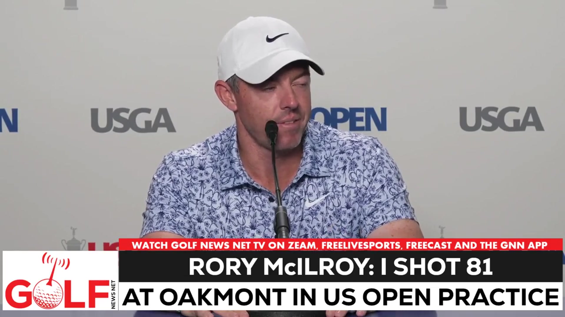 'Video thumbnail for Rory McIlroy shot 81 in US Open practice round at Oakmont'