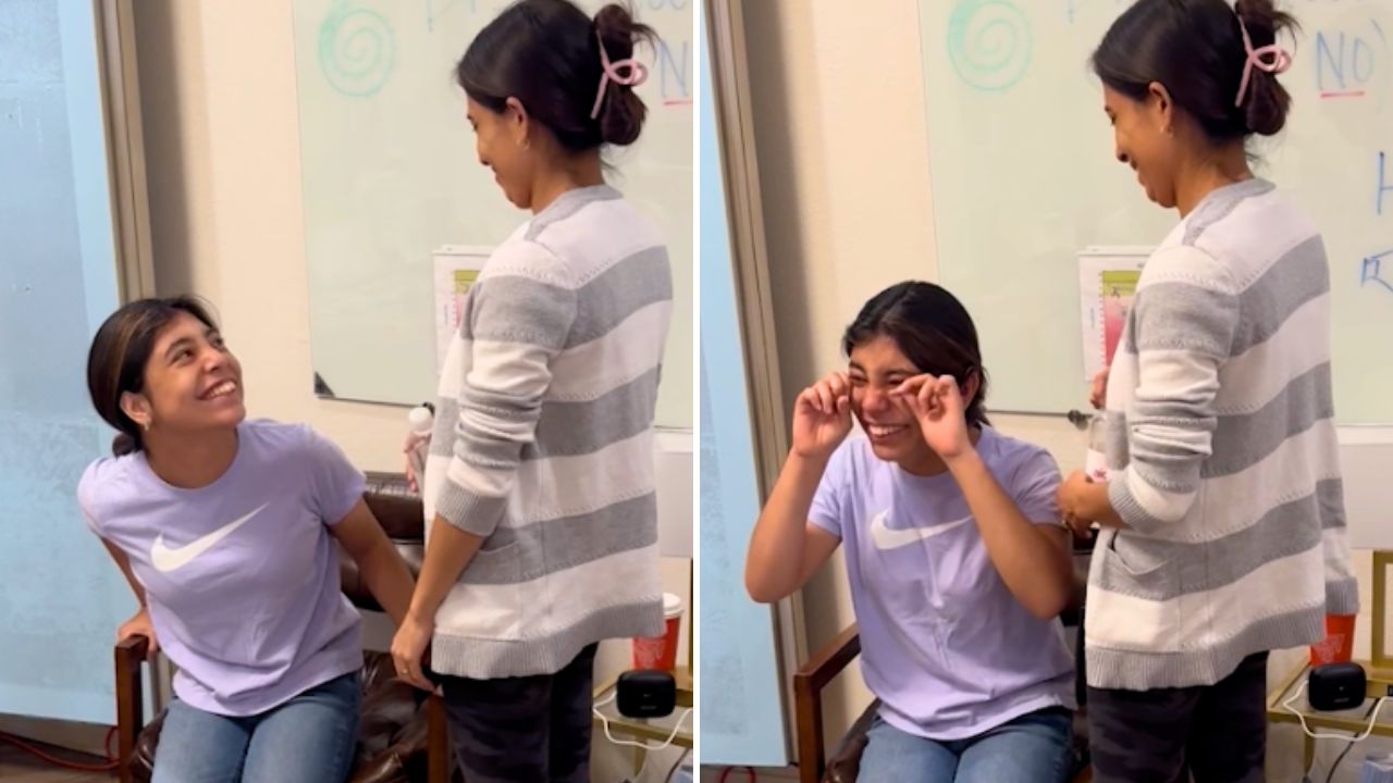 Video thumbnail for Teen Daughter Hears Mom's Voice For The First Time