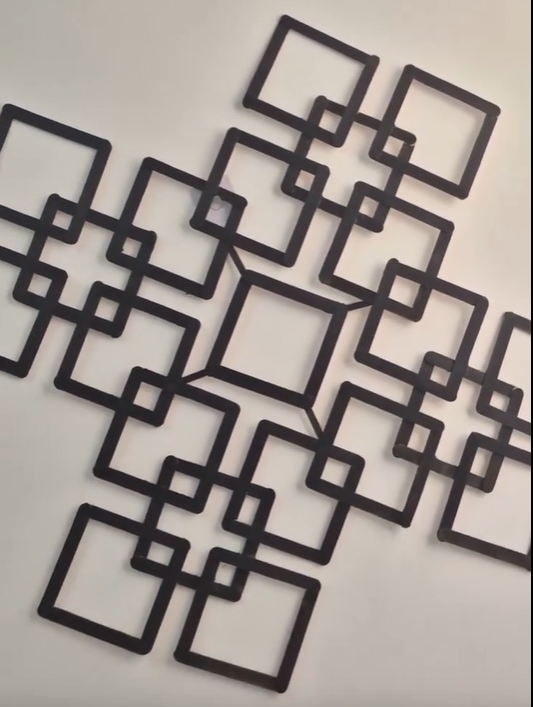 Video thumbnail for DIY Geometric Easy  Home Decor Using Wooden Sticks Wall Hanging Decoration