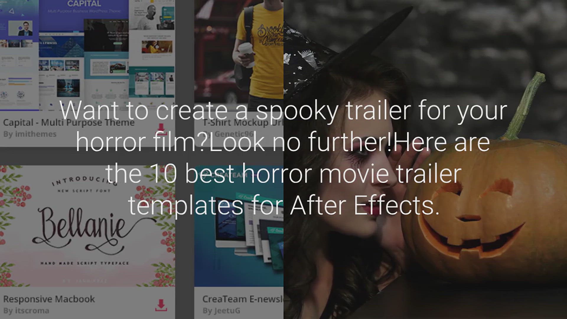 'Video thumbnail for 10 Best Horror Movie Trailer Templates For After Effects'