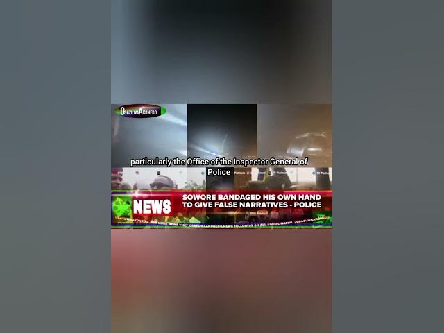 Video thumbnail for Sowore Bandaged His Own Hand To Give False Narratives - Police