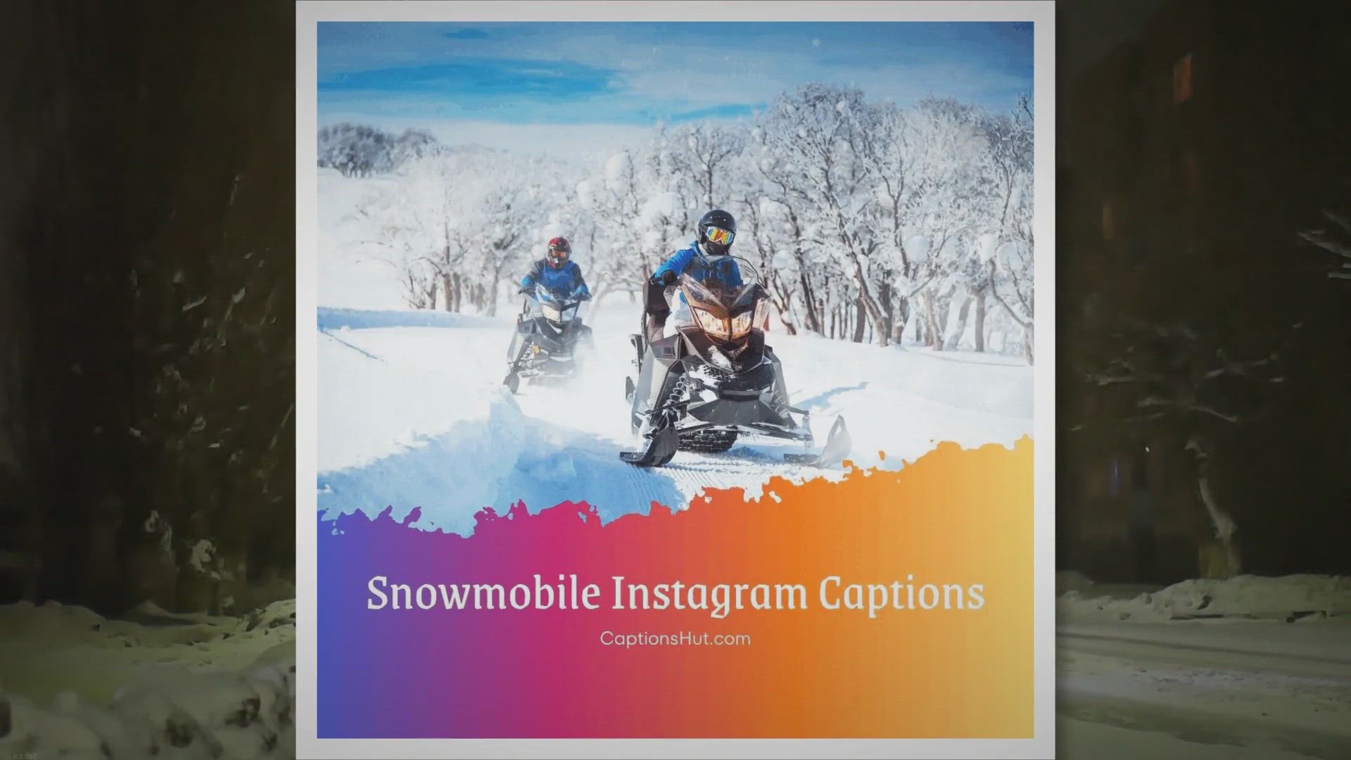 Video thumbnail for 150+ snowmobile Instagram captions with emojis, Copy-Paste