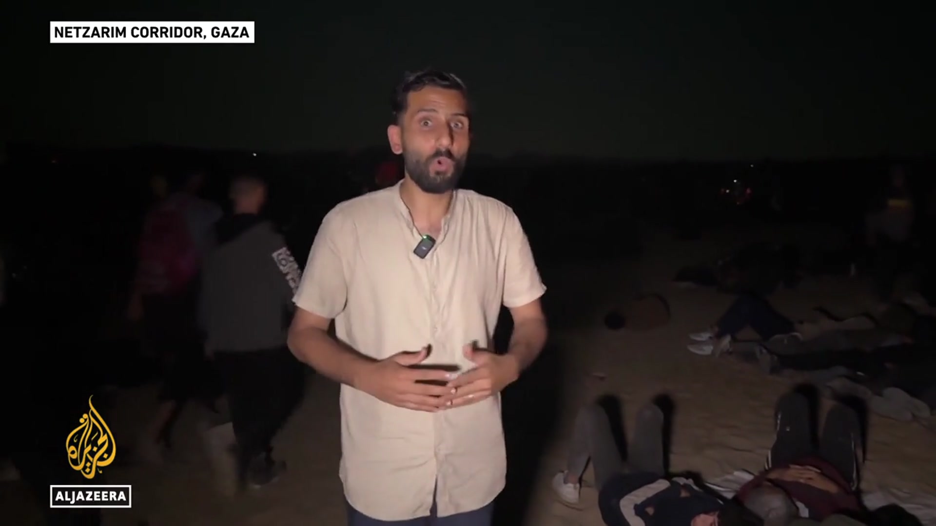 'Video thumbnail for Thousands of Palestinians endure hardship waiting for aid in Gaza’s Netzarim Corridor'