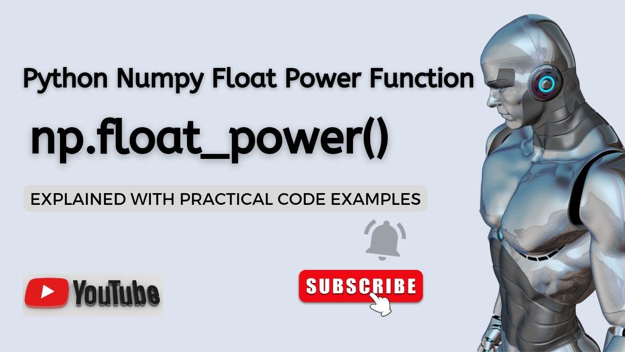 'Video thumbnail for Python Numpy Float Power Function Explained | np.float_power() | Python Numpy Tutorial'