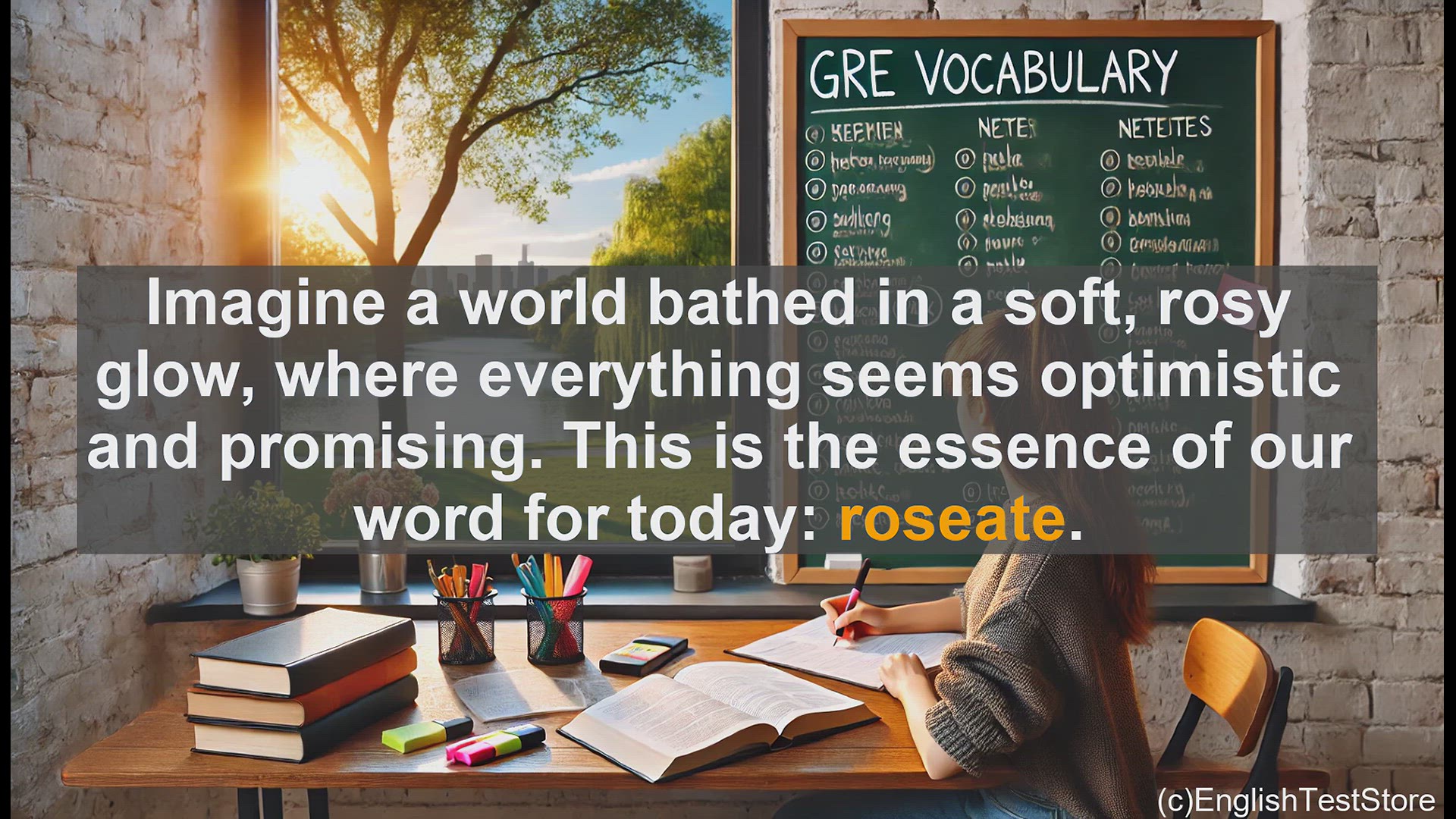 'Video thumbnail for GRE Vocabulary Lesson: Exploring the Hopeful Word 'Roseate''