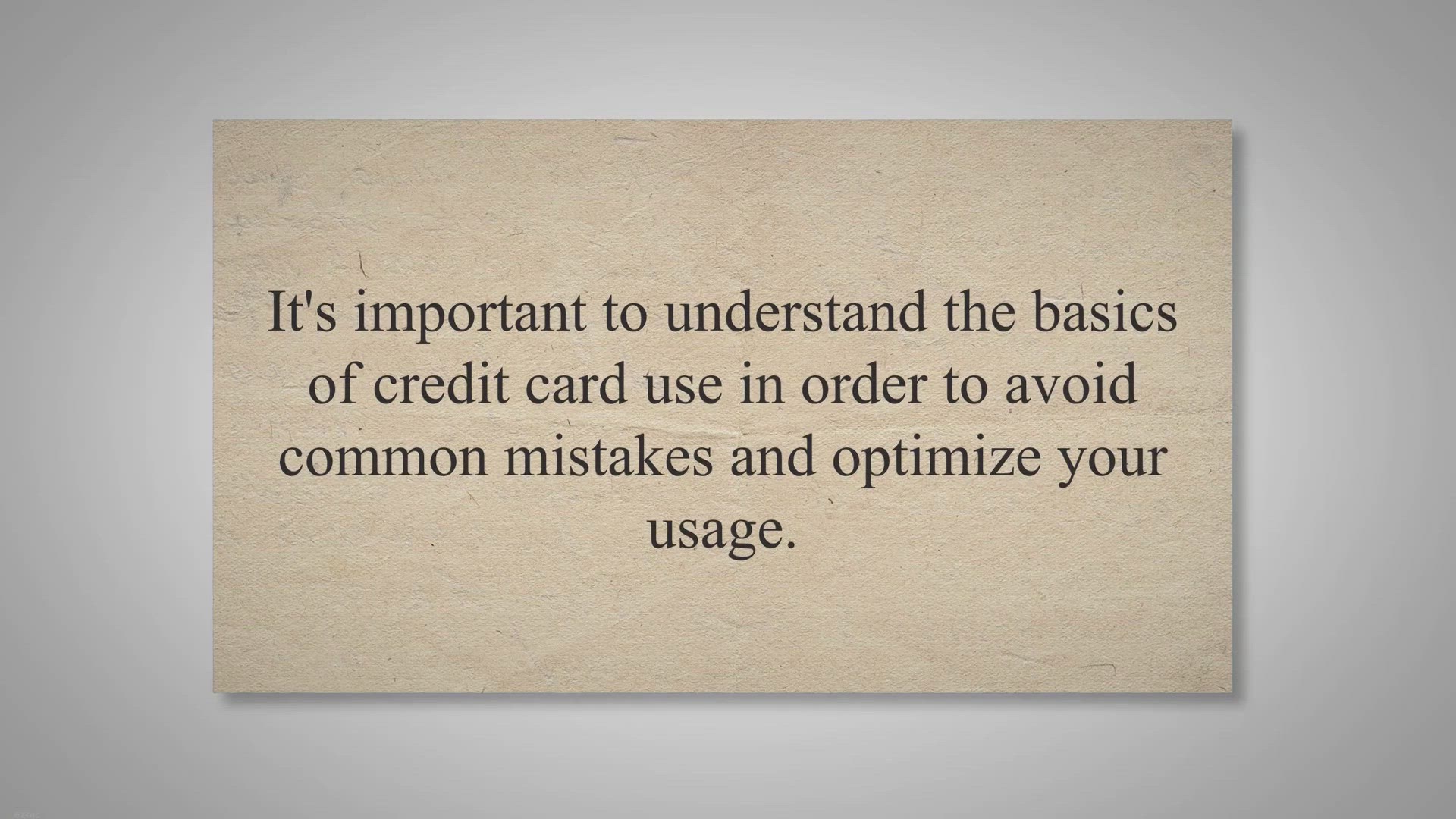 'Video thumbnail for The 411 on Credit Cards: How to Avoid Common Mistakes and Optimize Your Usage'
