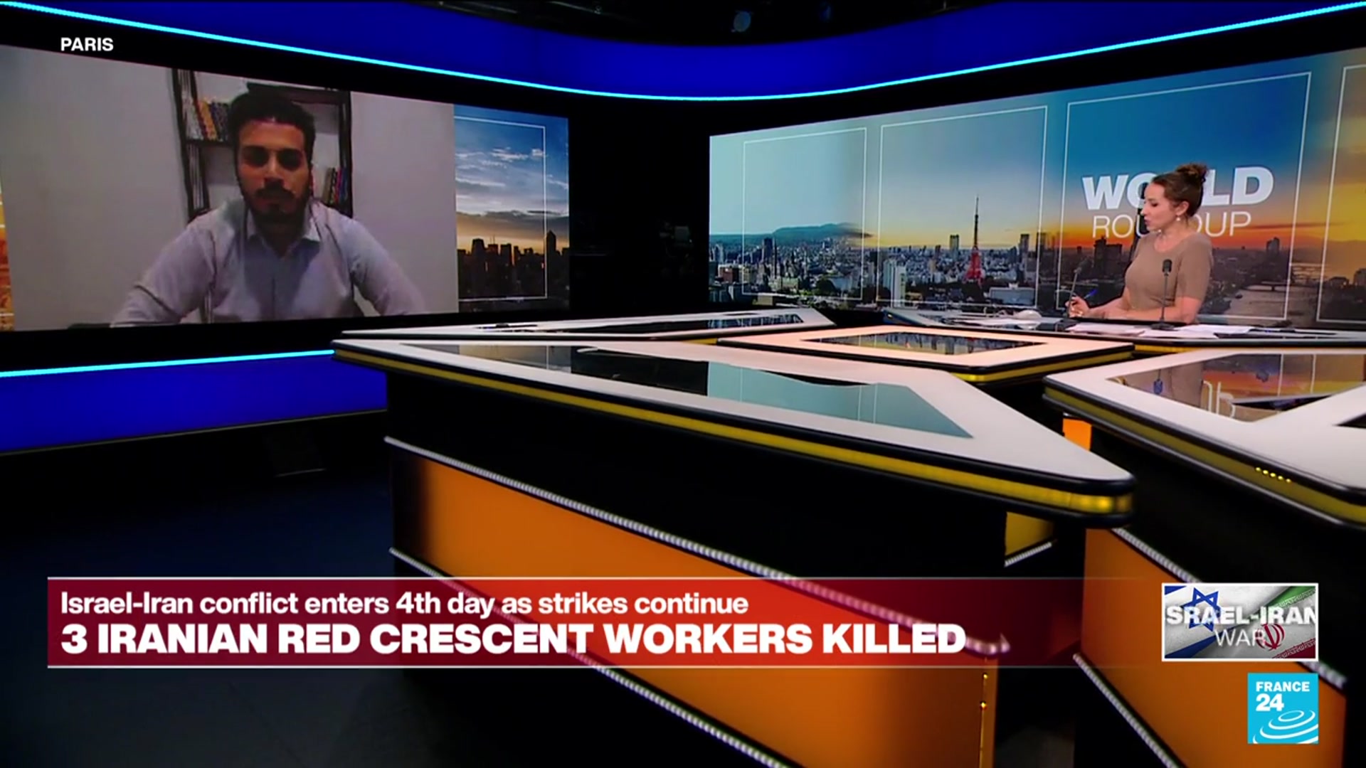'Video thumbnail for Iran state TV announces new salvo of missiles aimed at Israel'