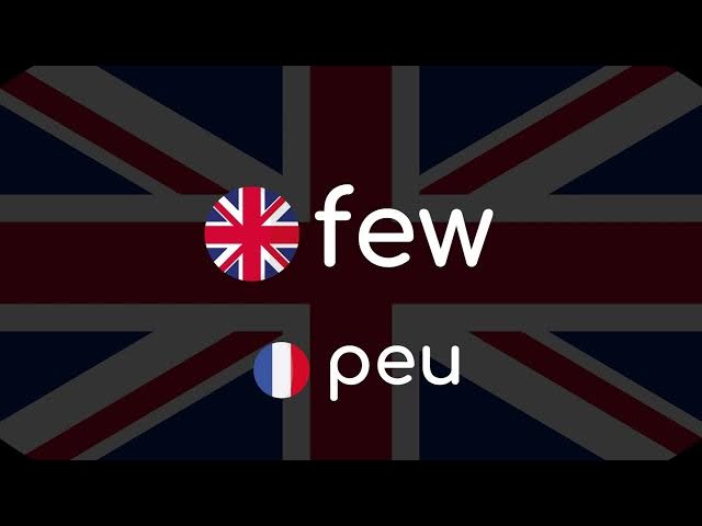 Video thumbnail for Comment prononcer « few » en anglais