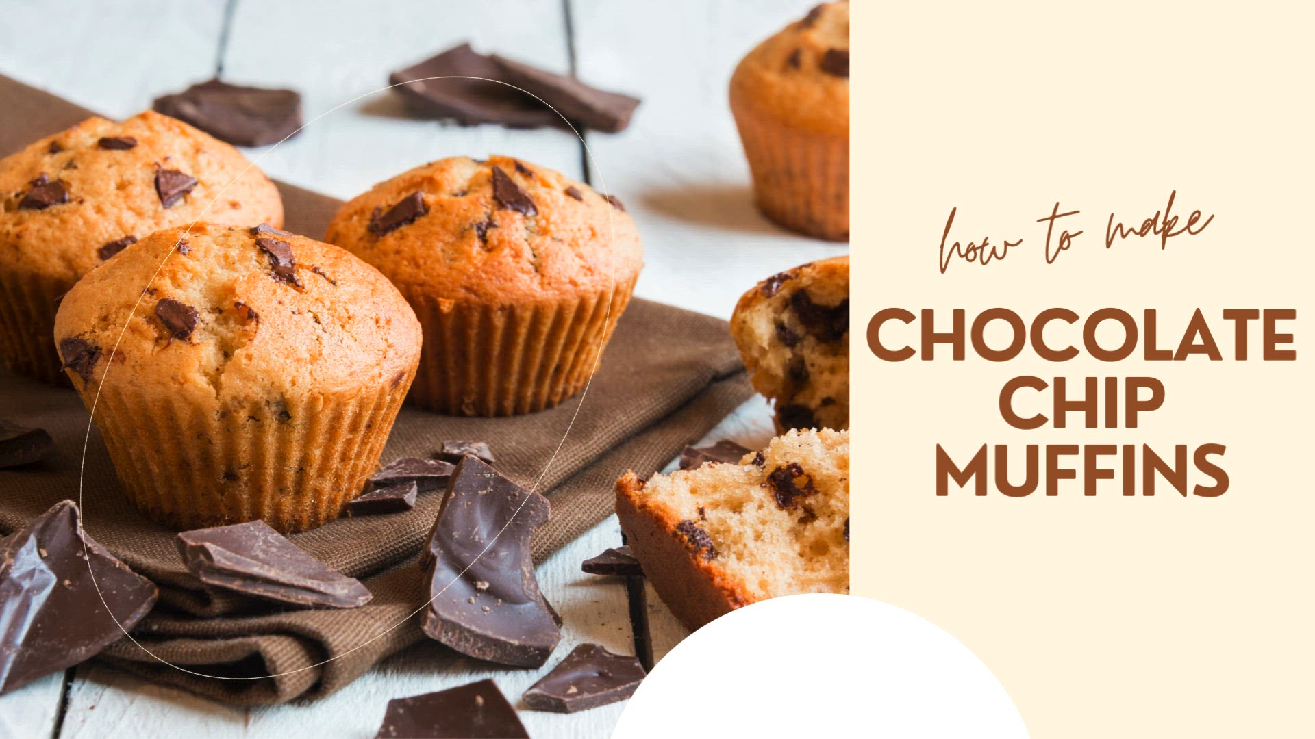'Video thumbnail for Chocolate Chip Muffins'