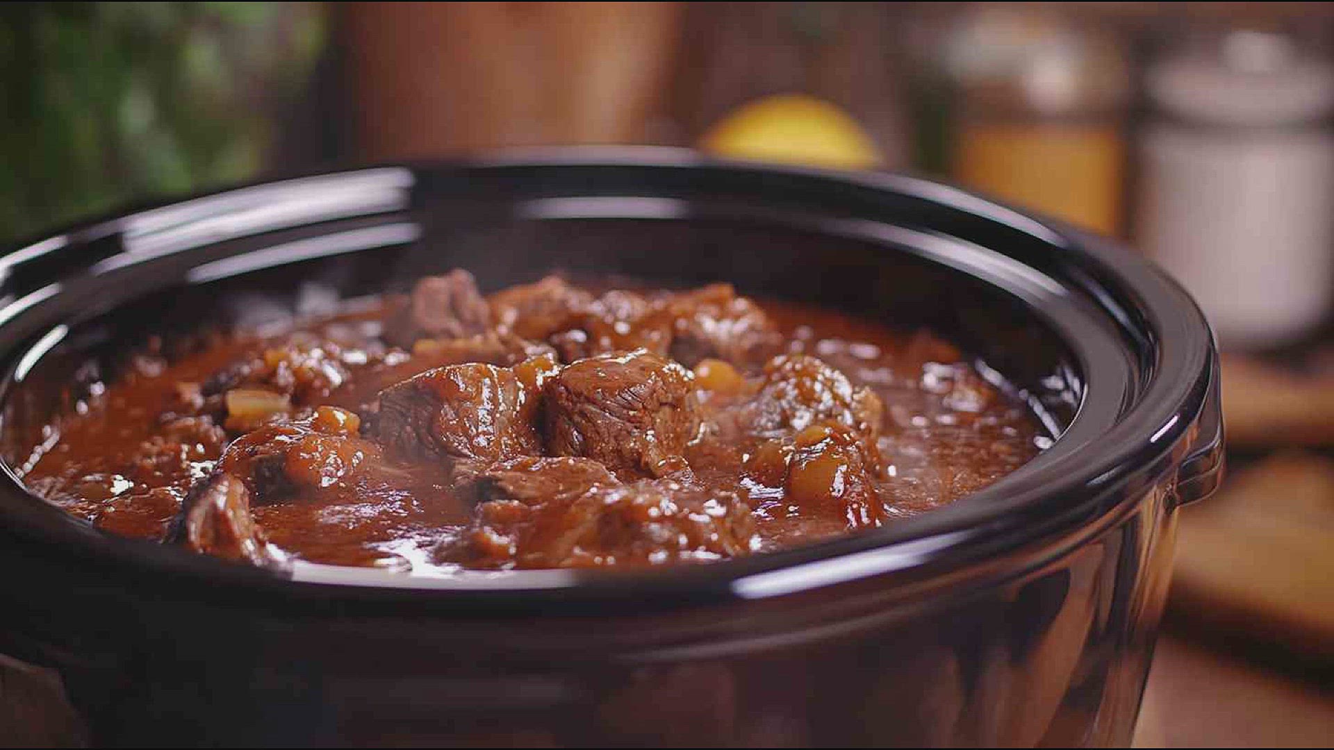 'Video thumbnail for Slow Cooker Beef Brisket with Sweet BBQ Sauce Recipe'