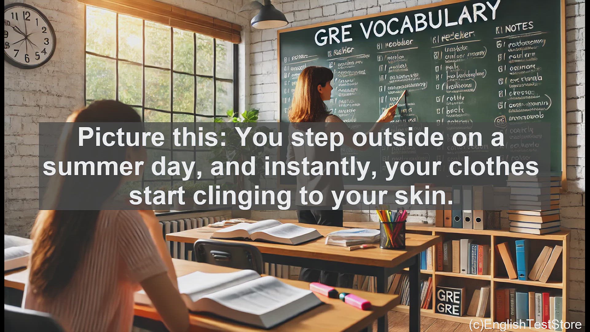 'Video thumbnail for GRE Vocabulary Lesson: Experiencing Muggy Weather - A Sticky Situation'