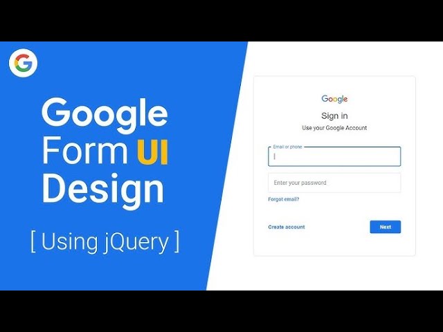Video thumbnail for Create a Google-Inspired Login Form with HTML, CSS, and JavaScript