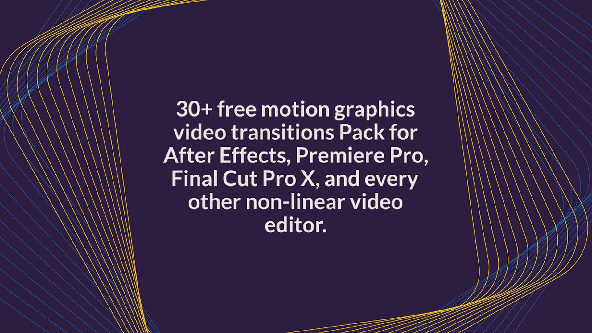 'Video thumbnail for 30+ Free Motion Graphics Video Transitions Pack'