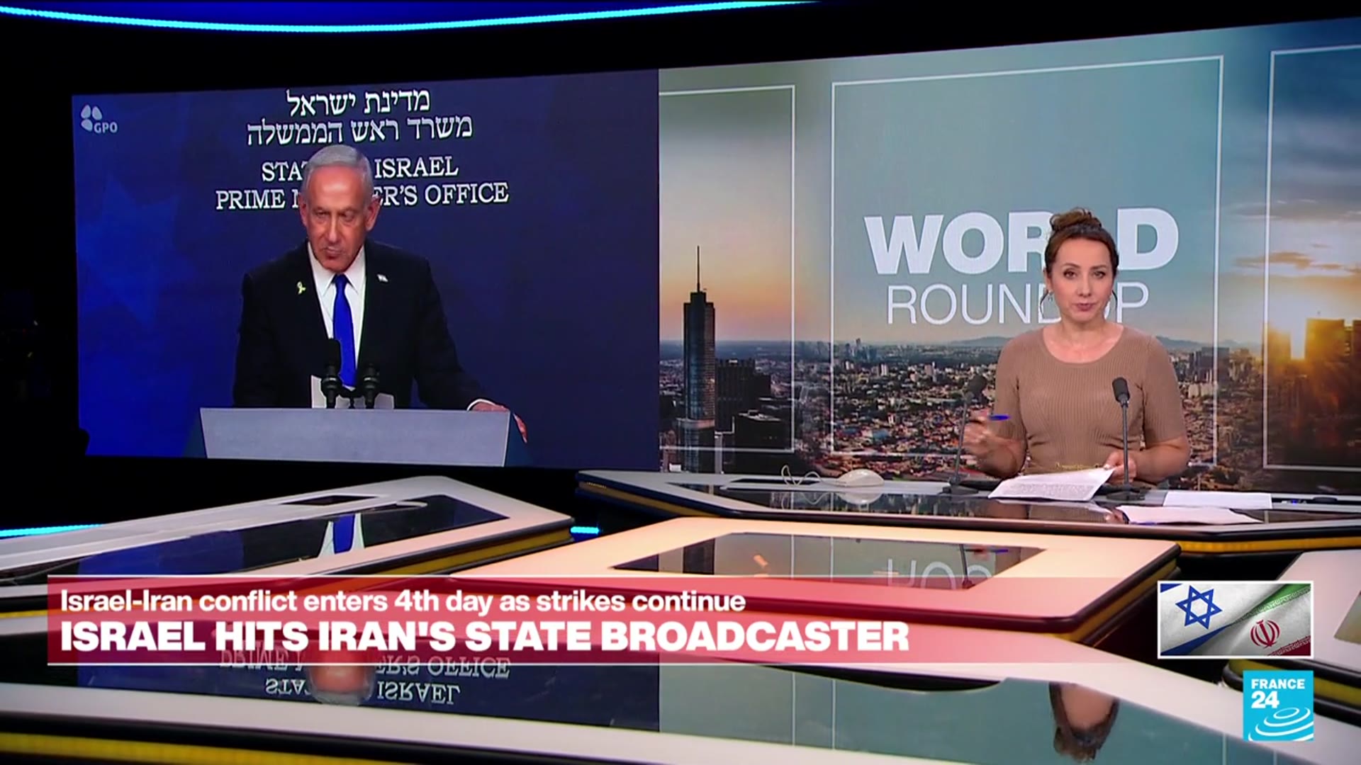 'Video thumbnail for Netanyahu says campaign 'changing face of Middle East' as Israel, Iran trade blows'