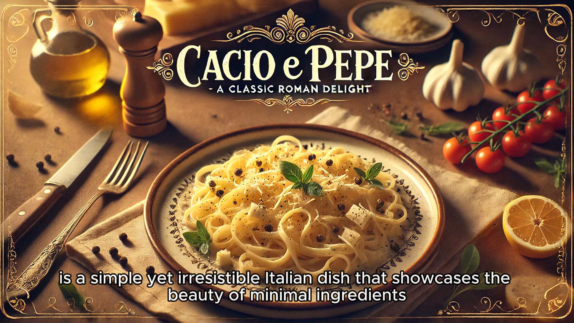 Video thumbnail for Cacio e Pepe- A Classic Roman Delight