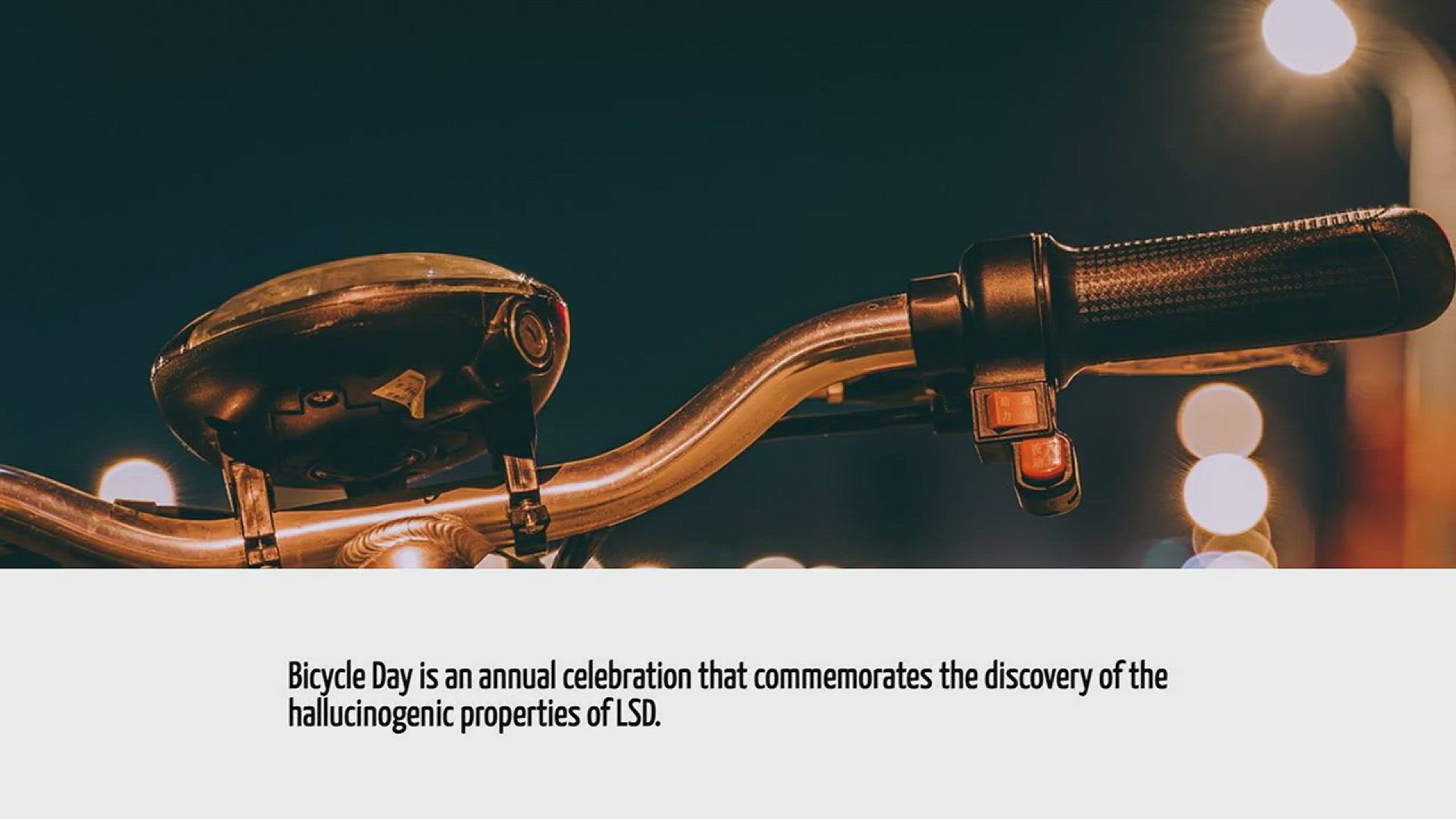 Video thumbnail for When Is Bicycle Day 2022