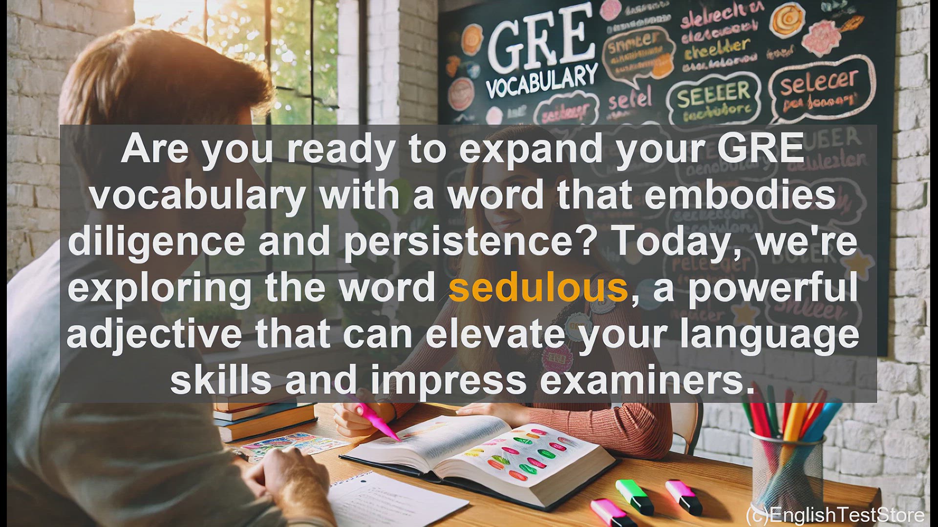 'Video thumbnail for GRE Vocabulary Lesson: Mastering the Word 'Sedulous' - Elevate Your GRE Vocabulary'