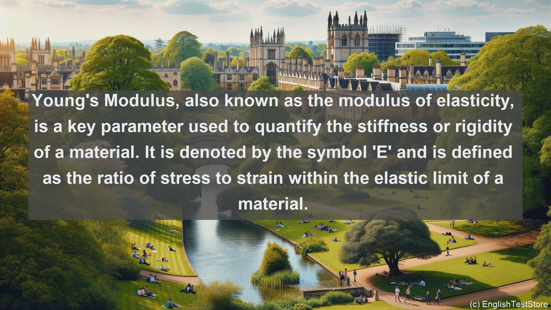 'Video thumbnail for Young modulus of elasticity in science  definition and examples'