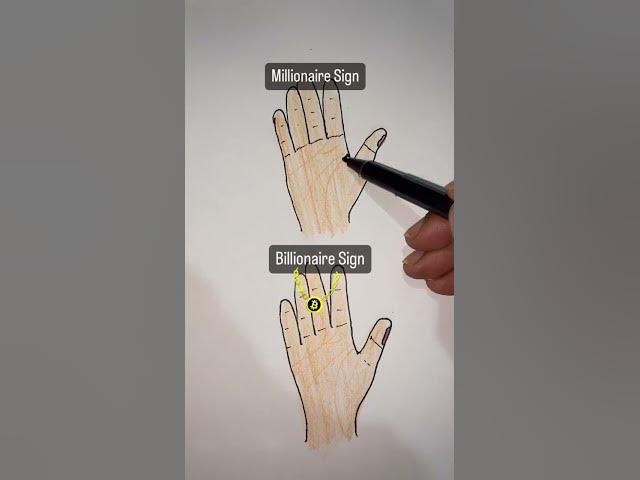 'Video thumbnail for Are you a millionaire or a billionaire #palmistry #shorts #drawing #astrology #reels #online #videos'