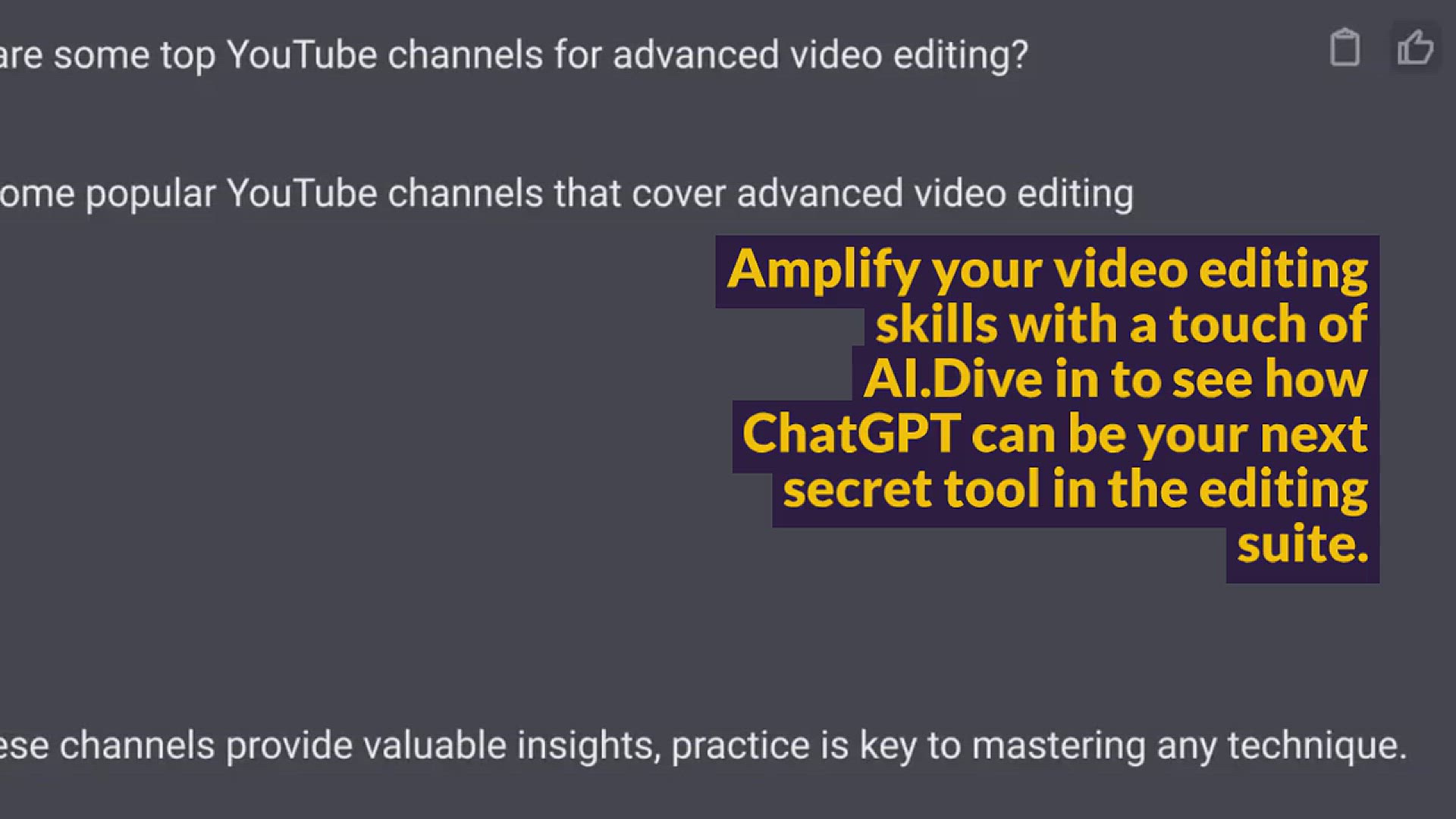 'Video thumbnail for 5 Ways ChatGPT Can Improve Your Video Editing'