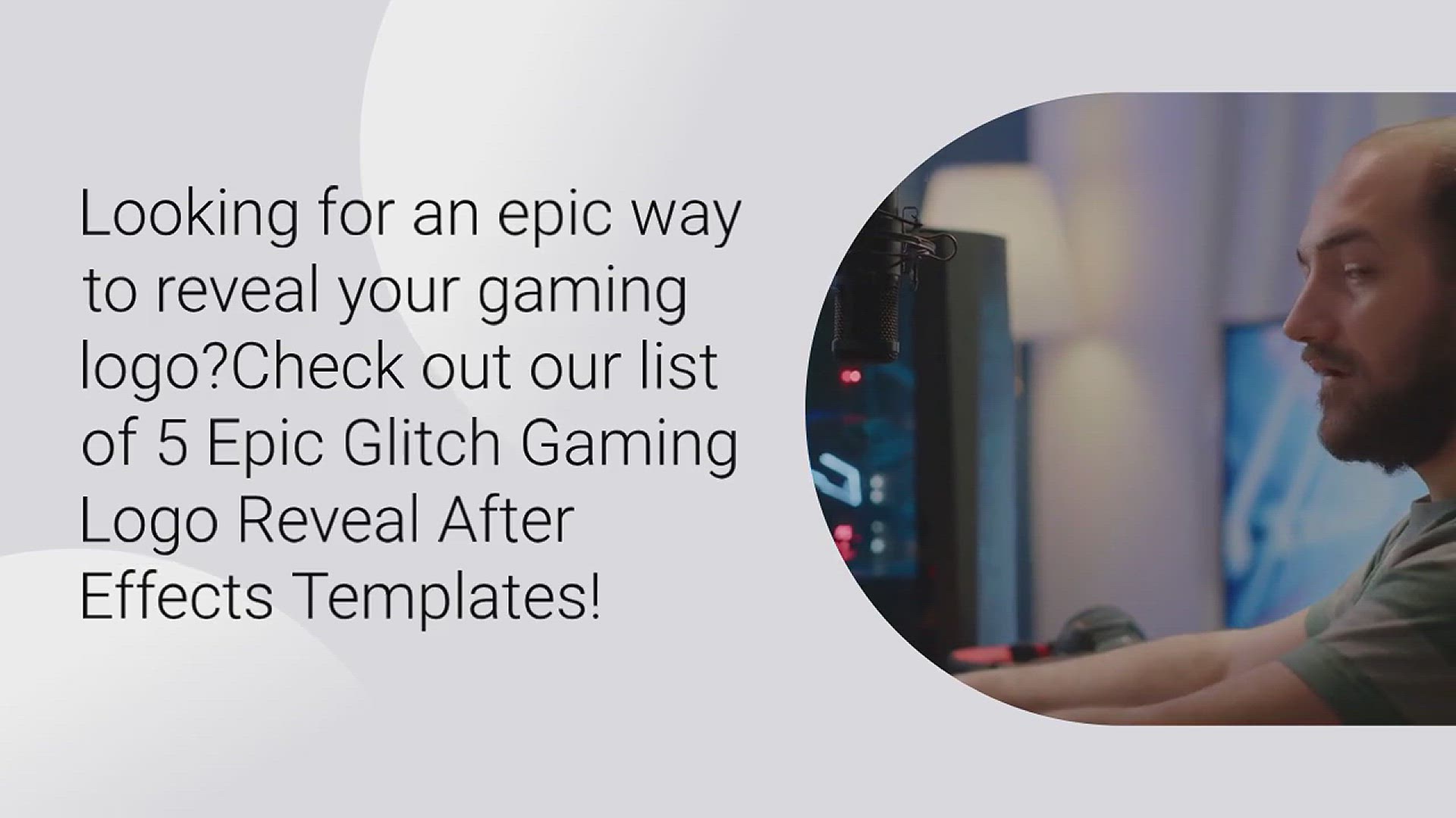 'Video thumbnail for 5 Epic Glitch Gaming Logo Reveal After Effects Templates'