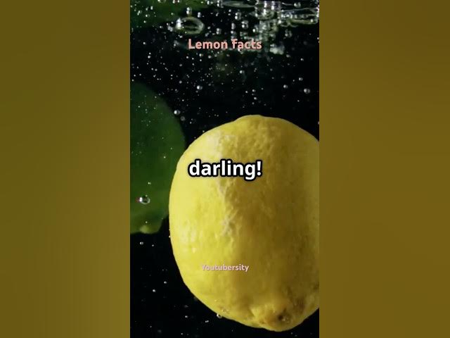 Video thumbnail for Lemon facts that zest up your day #CitrusPower #HealthyLiving #FruitFacts