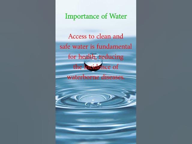 Video thumbnail for Why Water is Important #short #water #importance