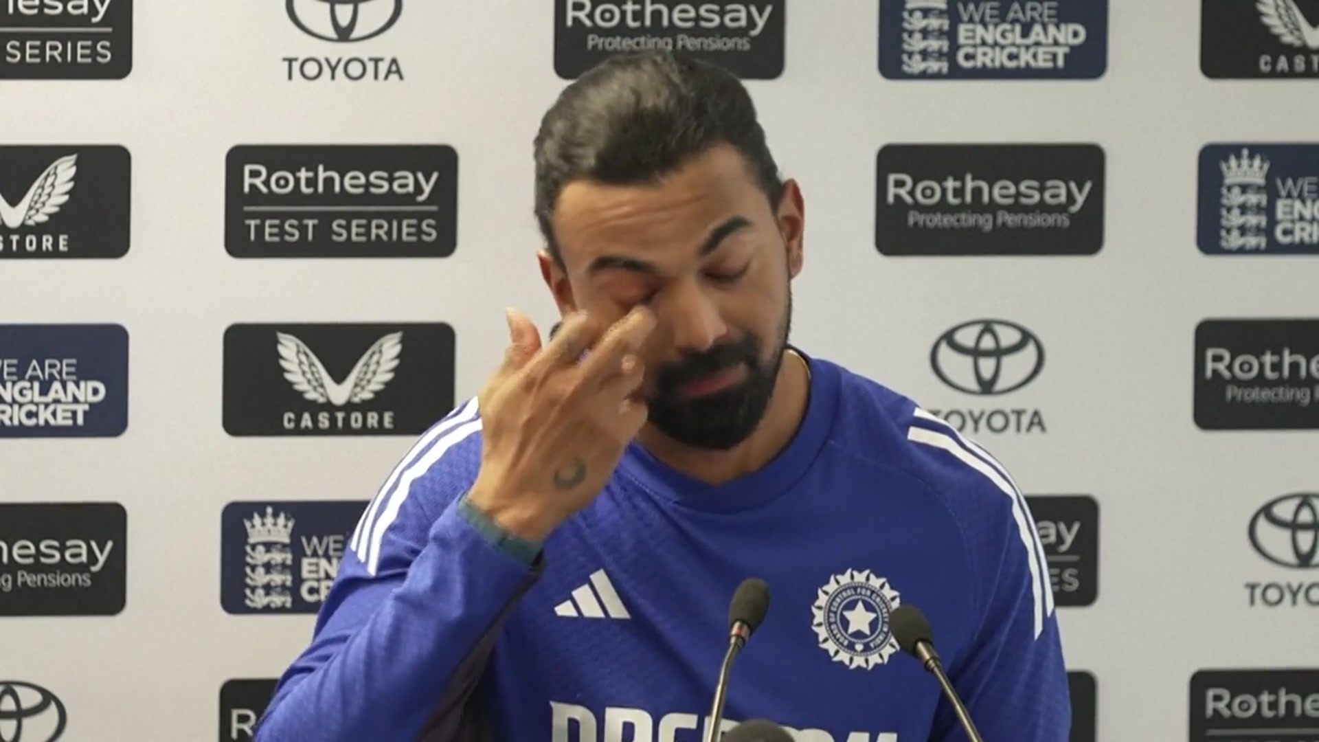 'Video thumbnail for Century-scorer Rahul relishing 'good opportunity' to beat England on final day at Headingley'