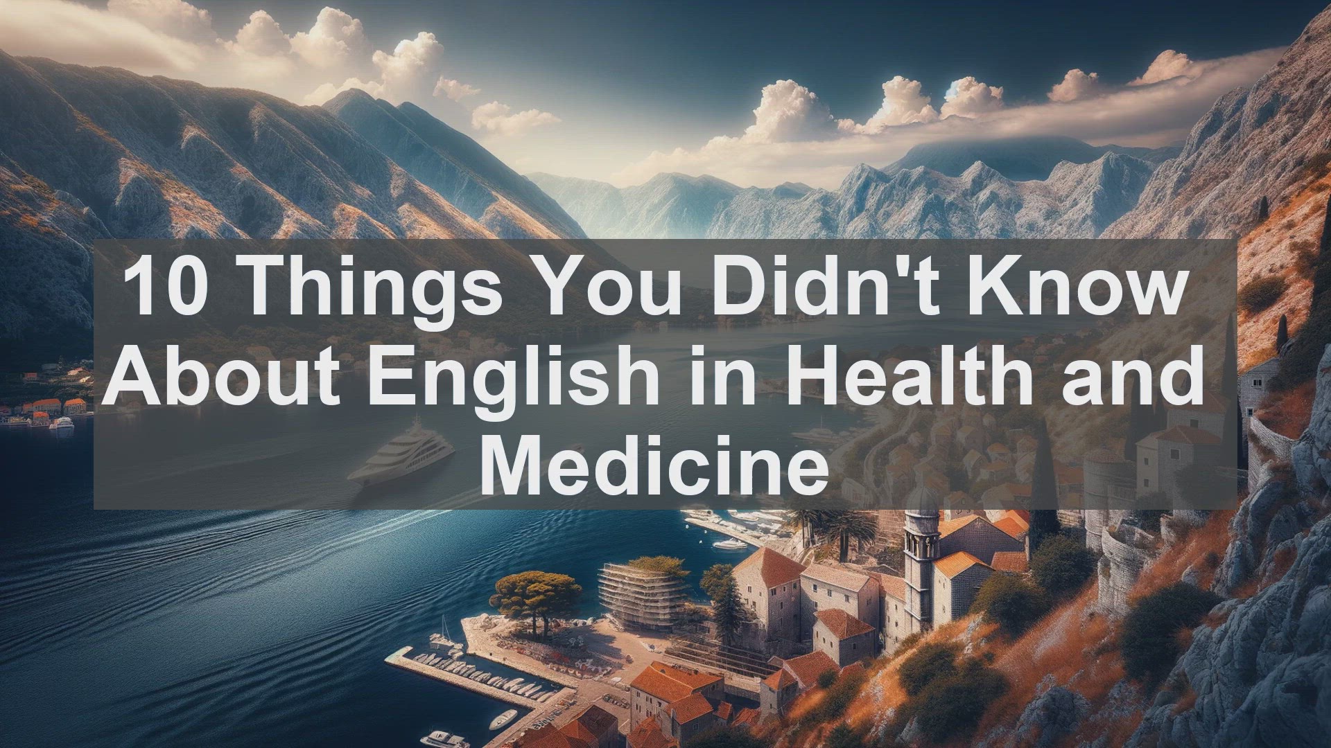 'Video thumbnail for 10 Things You Didn't Know About English in Health and Medicine '