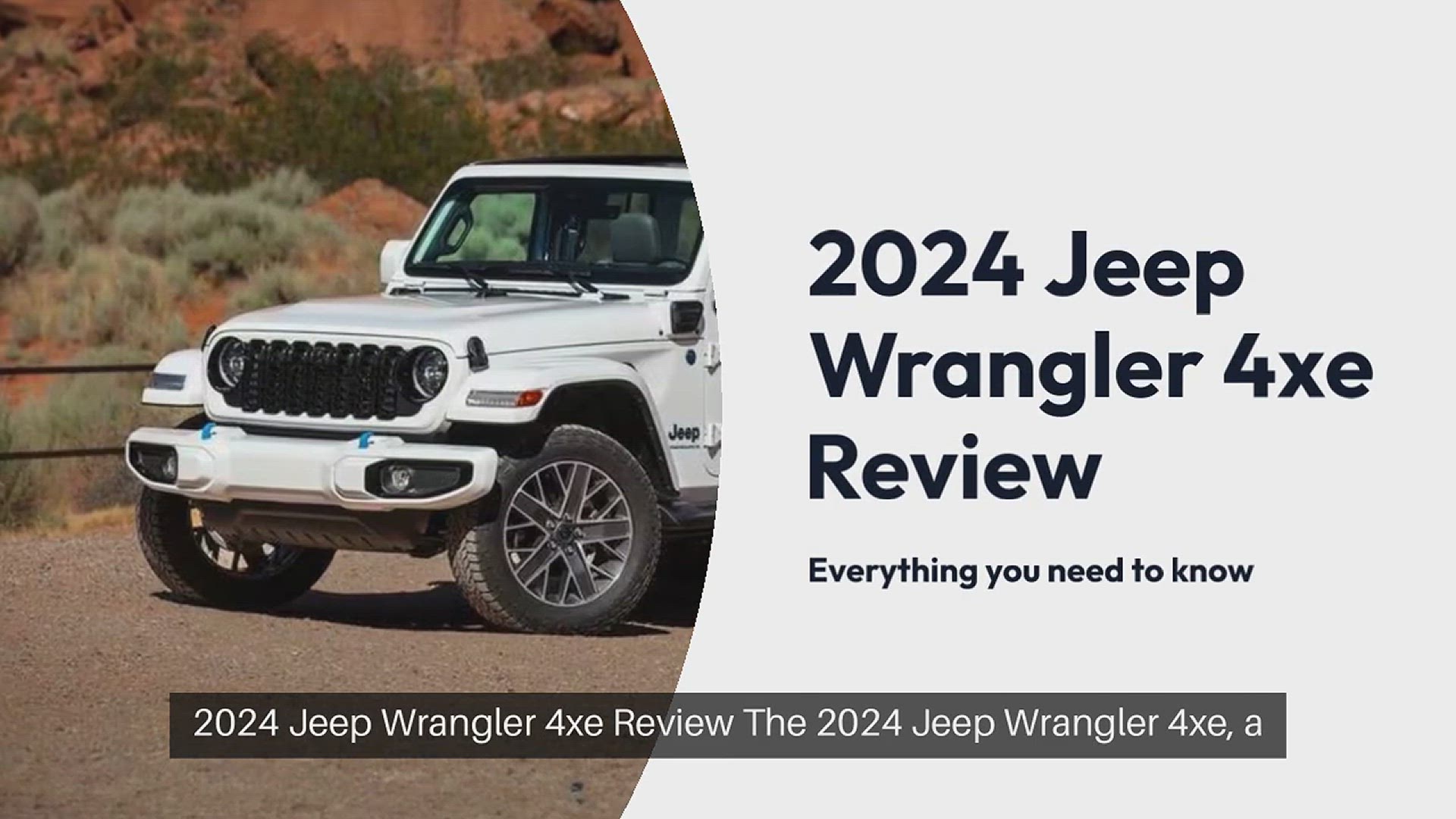 'Video thumbnail for 2024 Jeep Wrangler 4xe'
