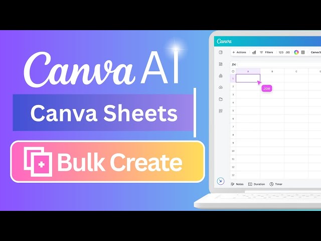 'Video thumbnail for How to use Bulk Create with AI in Canva Sheets'
