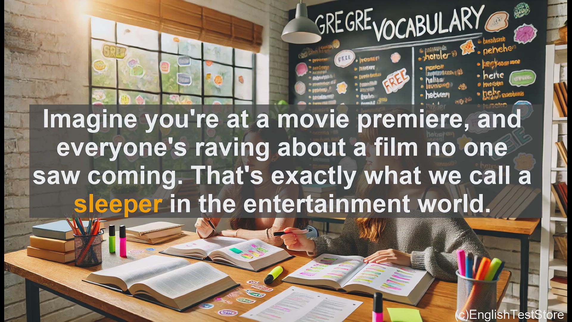 'Video thumbnail for GRE Vocabulary Lesson: Uncovering the Unexpected - The Many Meanings of 'Sleeper''