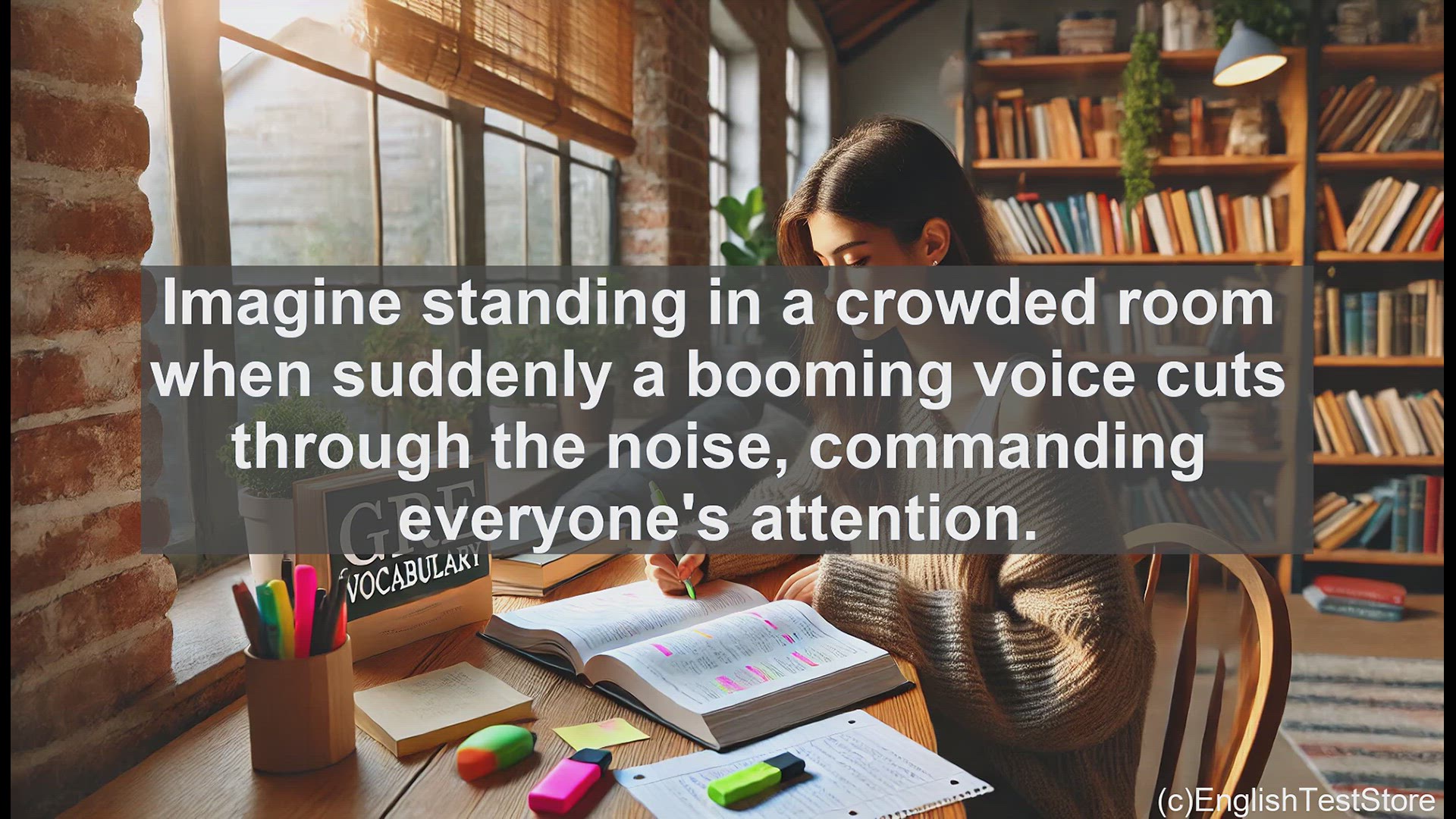 'Video thumbnail for GRE Vocabulary Lesson: Stentorian - The Power of a Commanding Voice'
