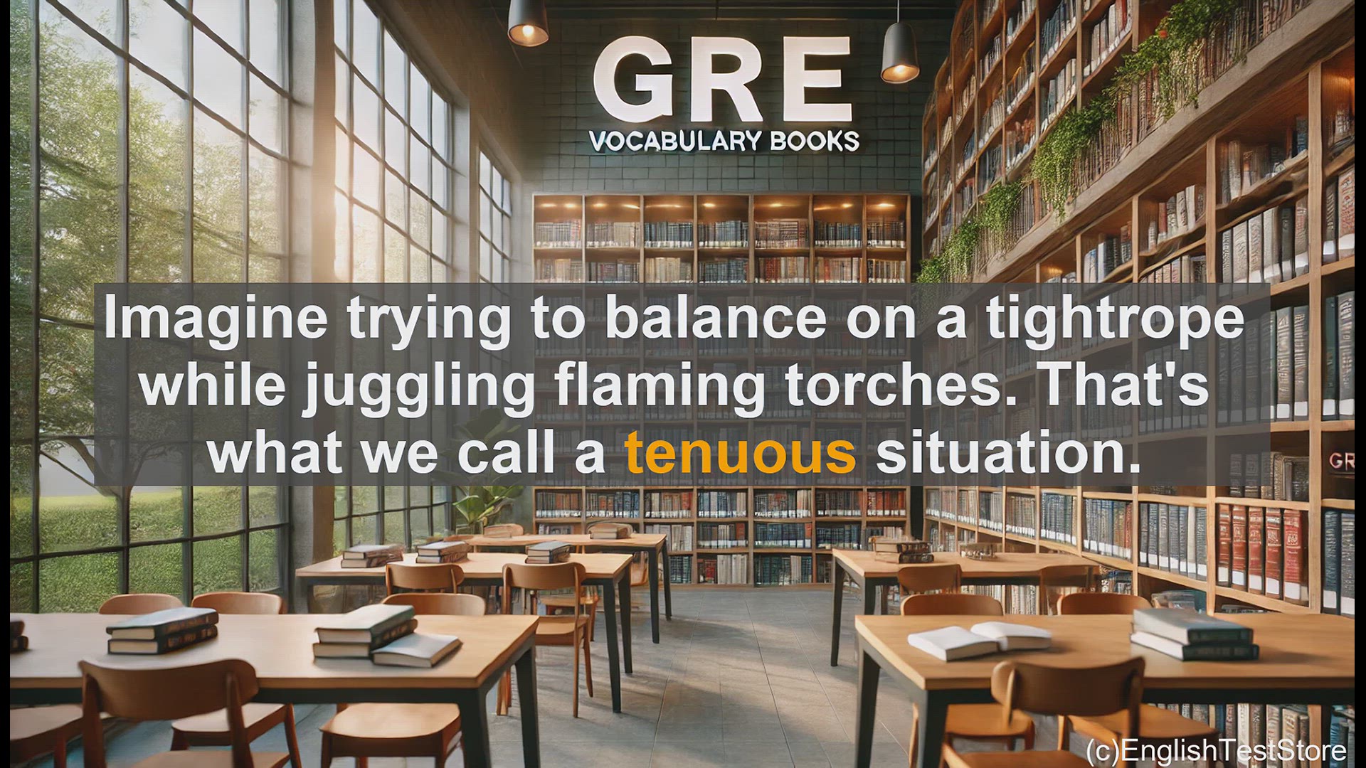 'Video thumbnail for GRE Vocabulary Lesson: Mastering the Meaning of Tenuous - A Crucial GRE Vocabulary Word'
