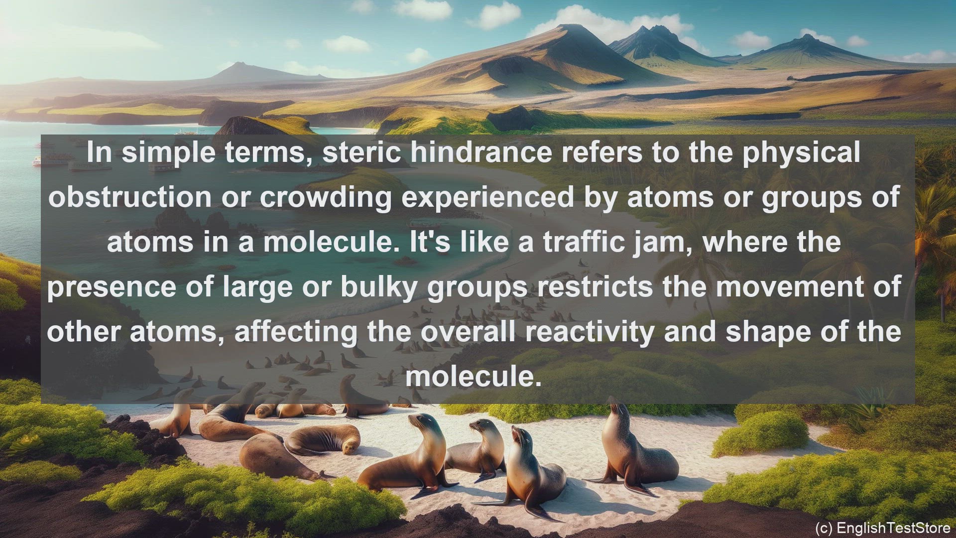 'Video thumbnail for Steric hindrance in science  definition and examples'