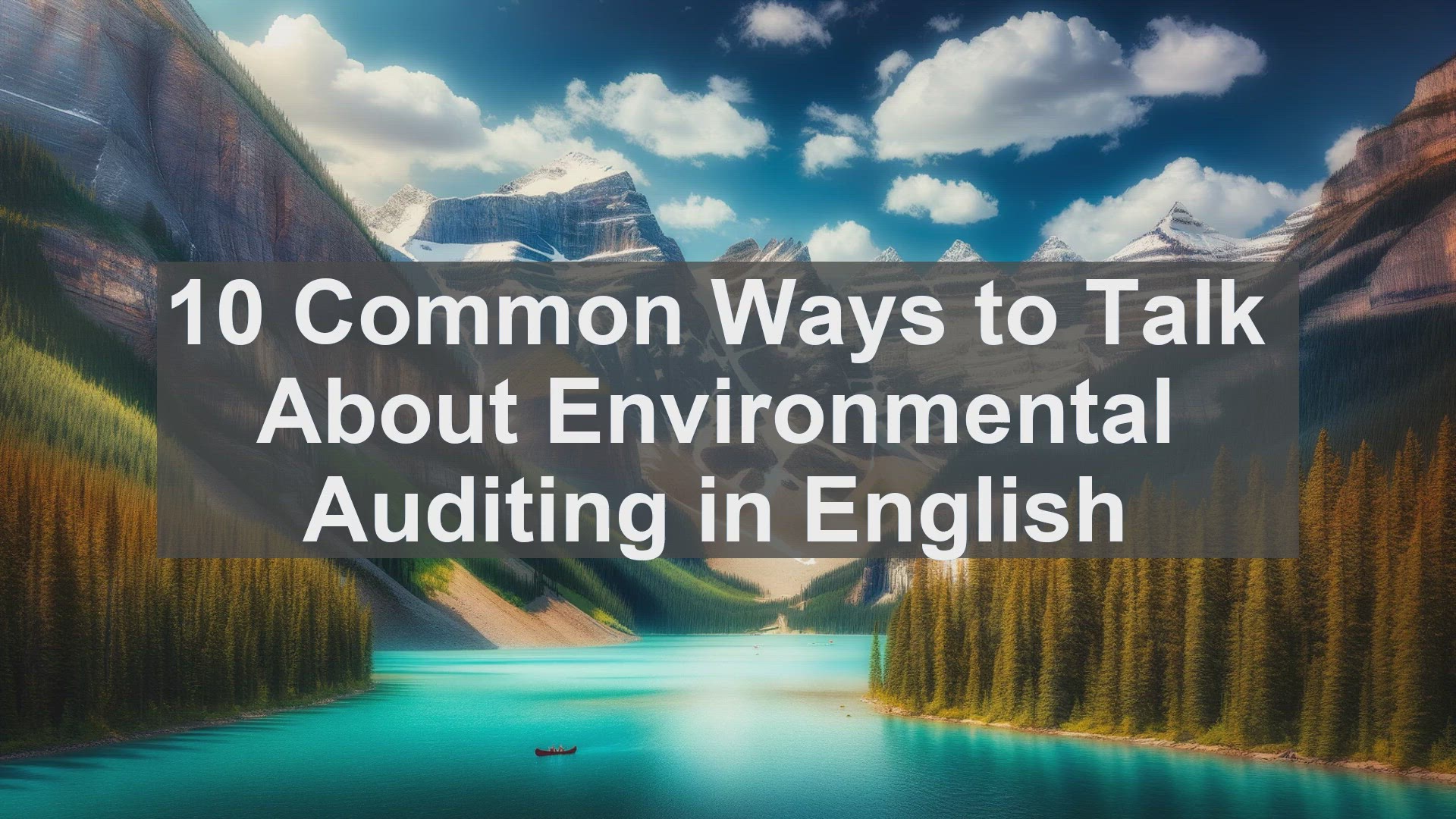 'Video thumbnail for 10 Common Ways to Talk About Environmental Auditing in English '