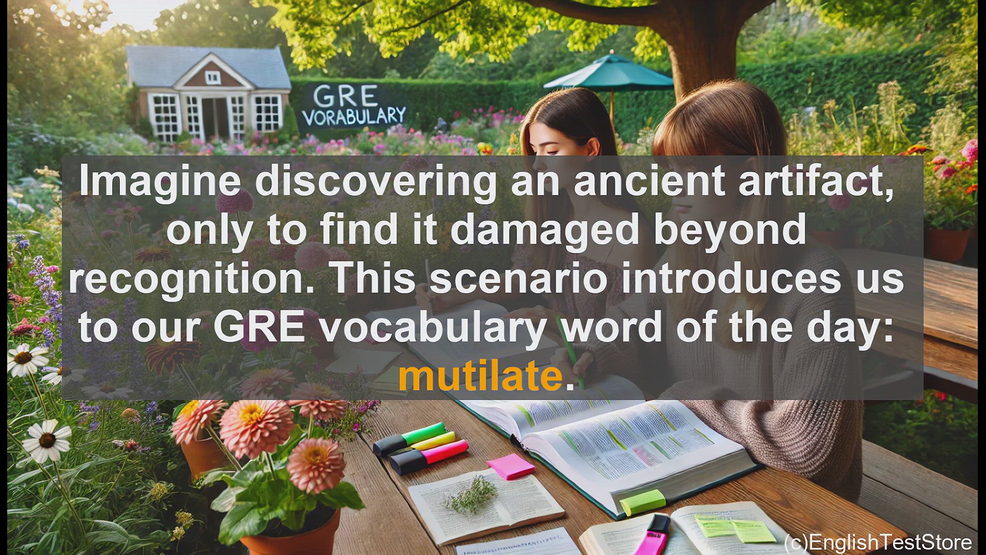 'Video thumbnail for GRE Vocabulary Lesson: Uncovering the Meaning of Mutilate - A Powerful GRE Vocabulary Word'