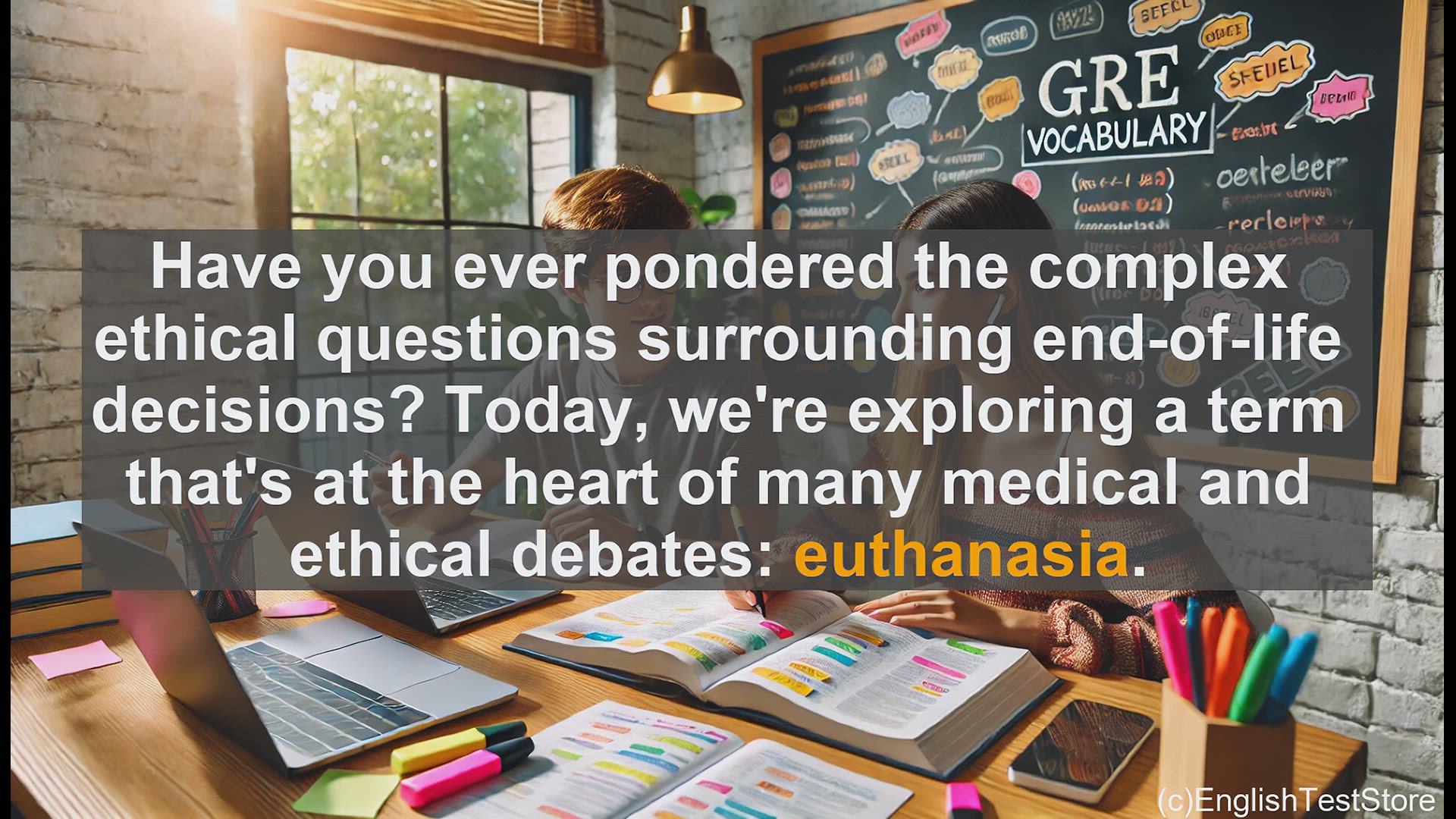 'Video thumbnail for GRE Vocabulary Lesson: Exploring the Ethical Dilemma of Euthanasia'