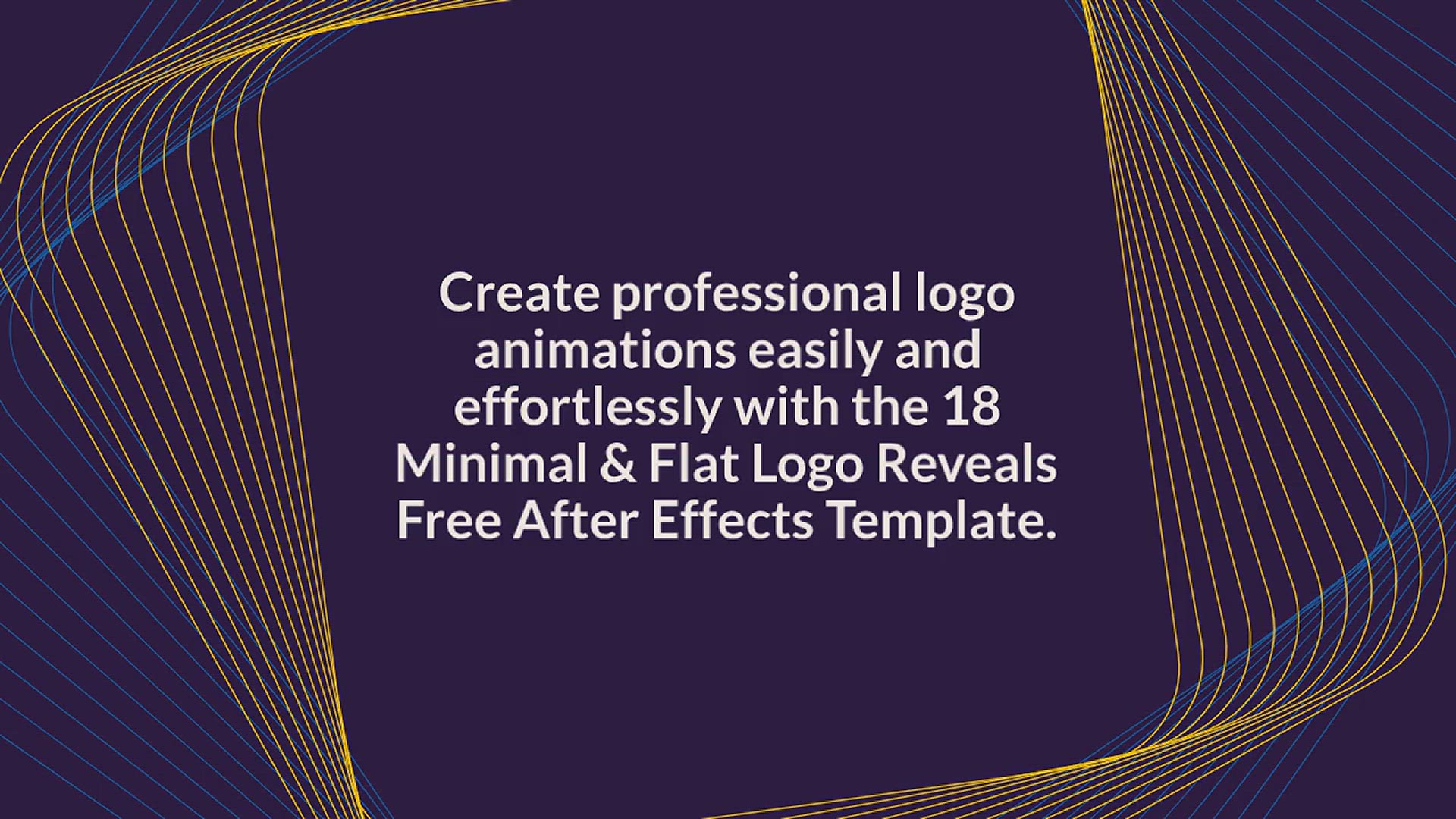 'Video thumbnail for 18 Minimal & Flat Logo Reveals Free After Effects Template'